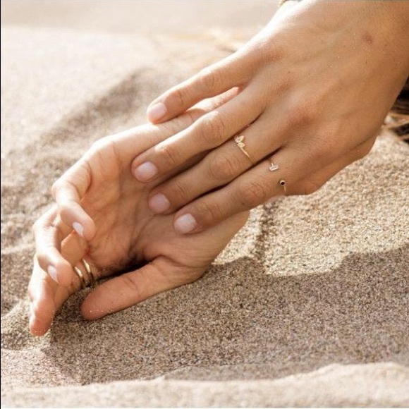 Gold Black Onyx Open Baquette Ring - Picture 6 of 6